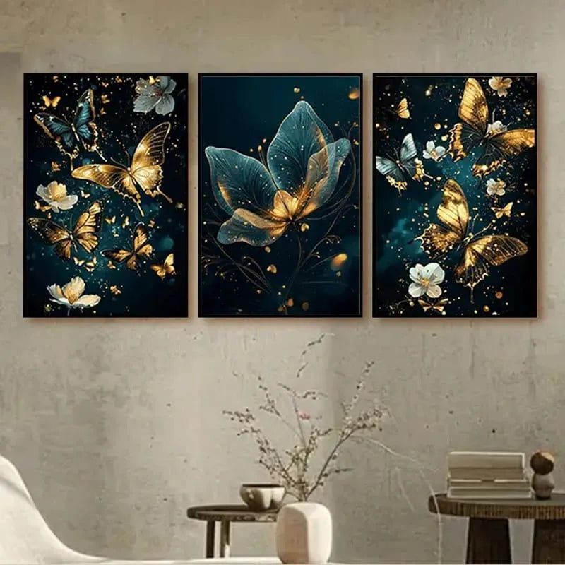 Pack of 03 Flower Design Wall Frames I Wall Décor I Frames I Frame Wall Decoration I Frames For Wall I Decoration Pieces