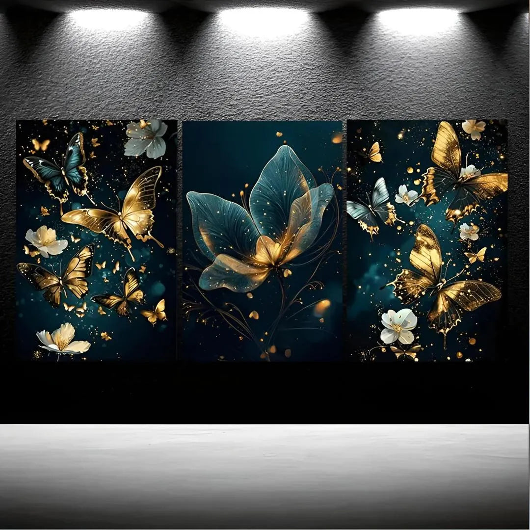 Pack of 03 Flower Design Wall Frames I Wall Décor I Frames I Frame Wall Decoration I Frames For Wall I Decoration Pieces