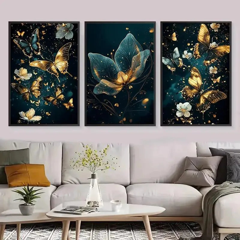 Pack of 03 Flower Design Wall Frames I Wall Décor I Frames I Frame Wall Decoration I Frames For Wall I Decoration Pieces