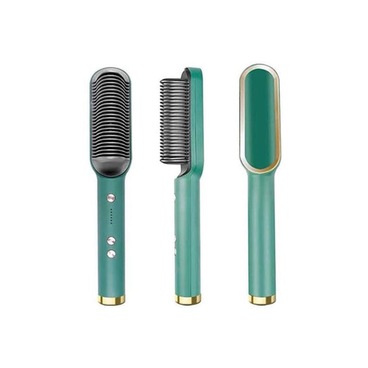 2 In 1 Hair Straightener Brush with Intelligent Temperature Control