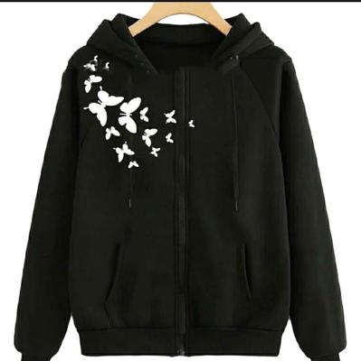 Women's Stitched Fleece Printed Pullover Hoodie