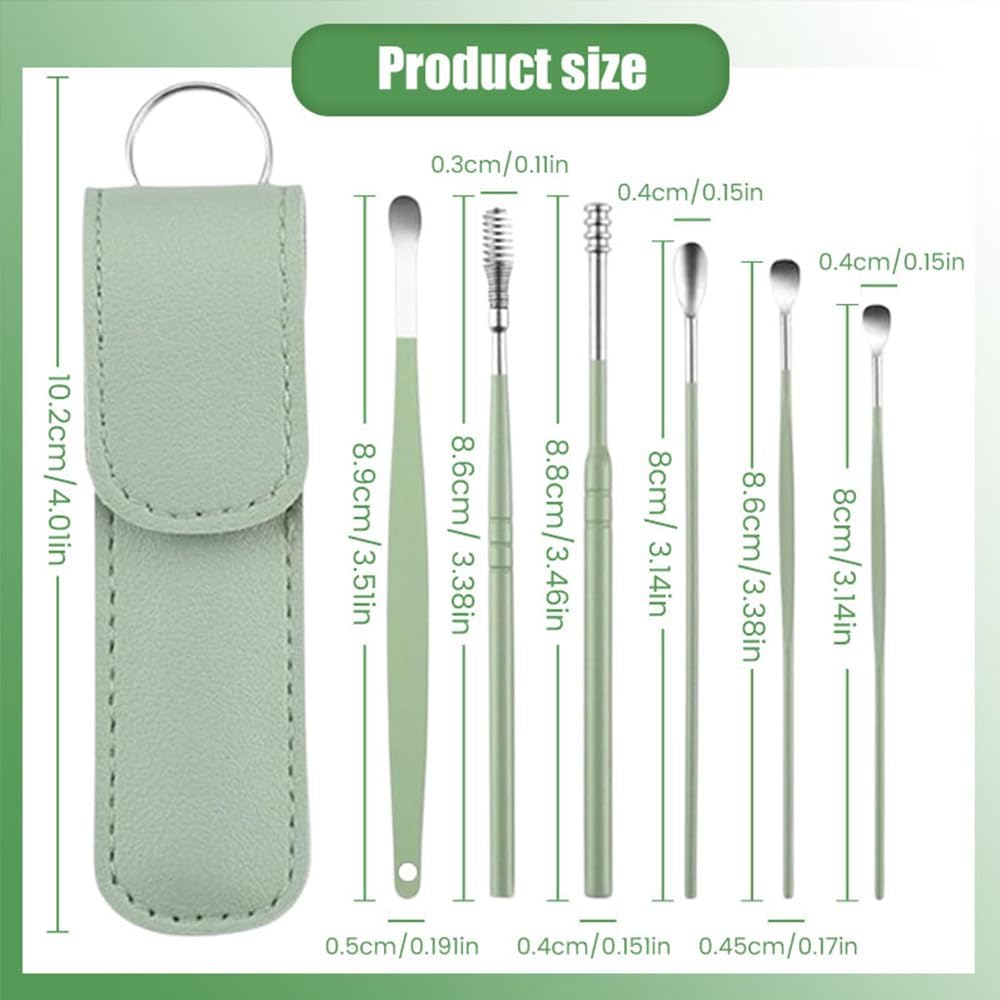 Ear Cleaner,The Most Professional Ear Cleaning Master Ear Cleaning Kit,Ear Cleaner Earwax Removal Tools with Pu Leather Case